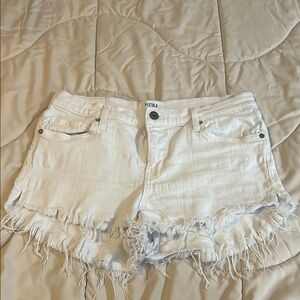 Pistola White Jean Shorts